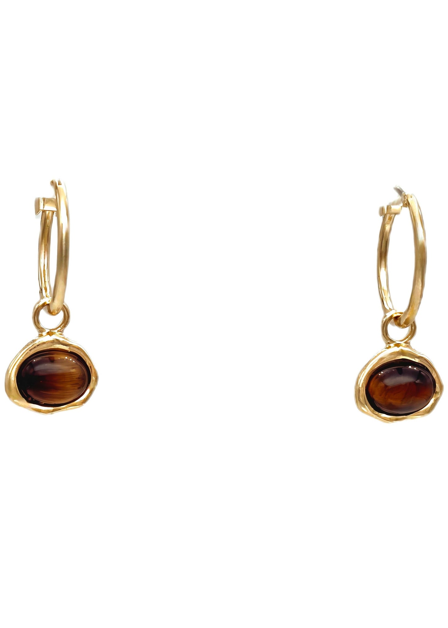 Tiger’s Eye Hoops