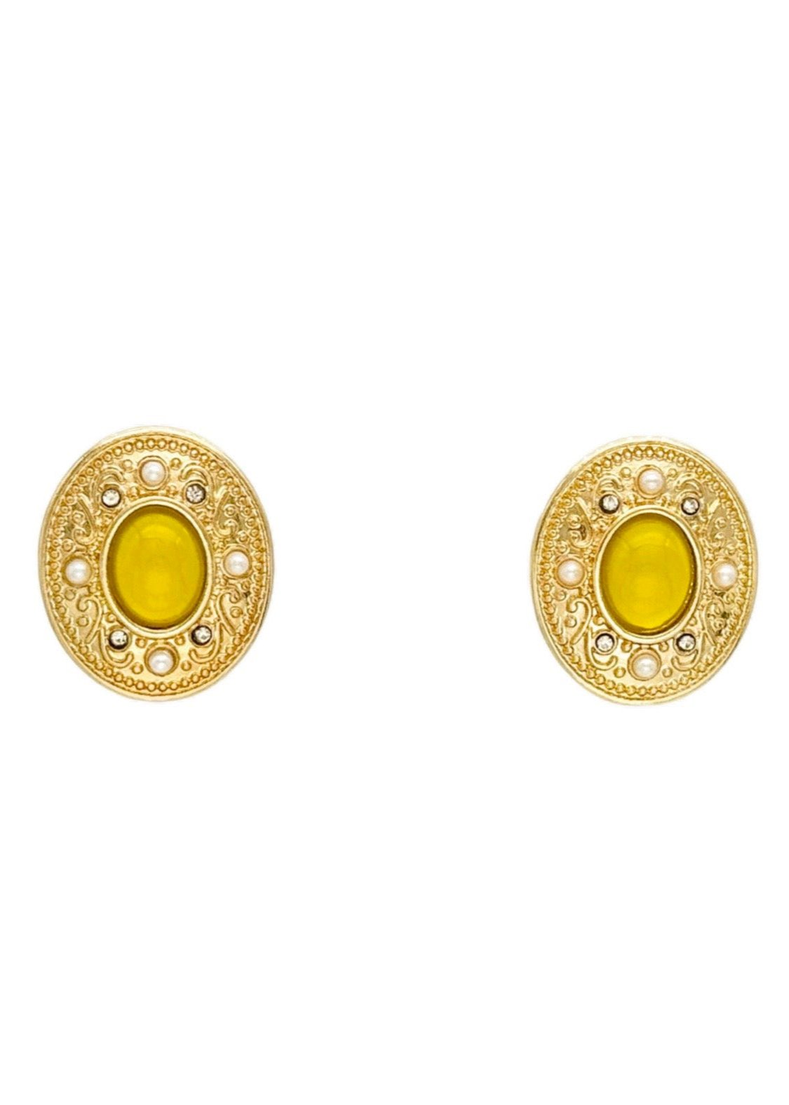 Vintage Sun Medallion Studs