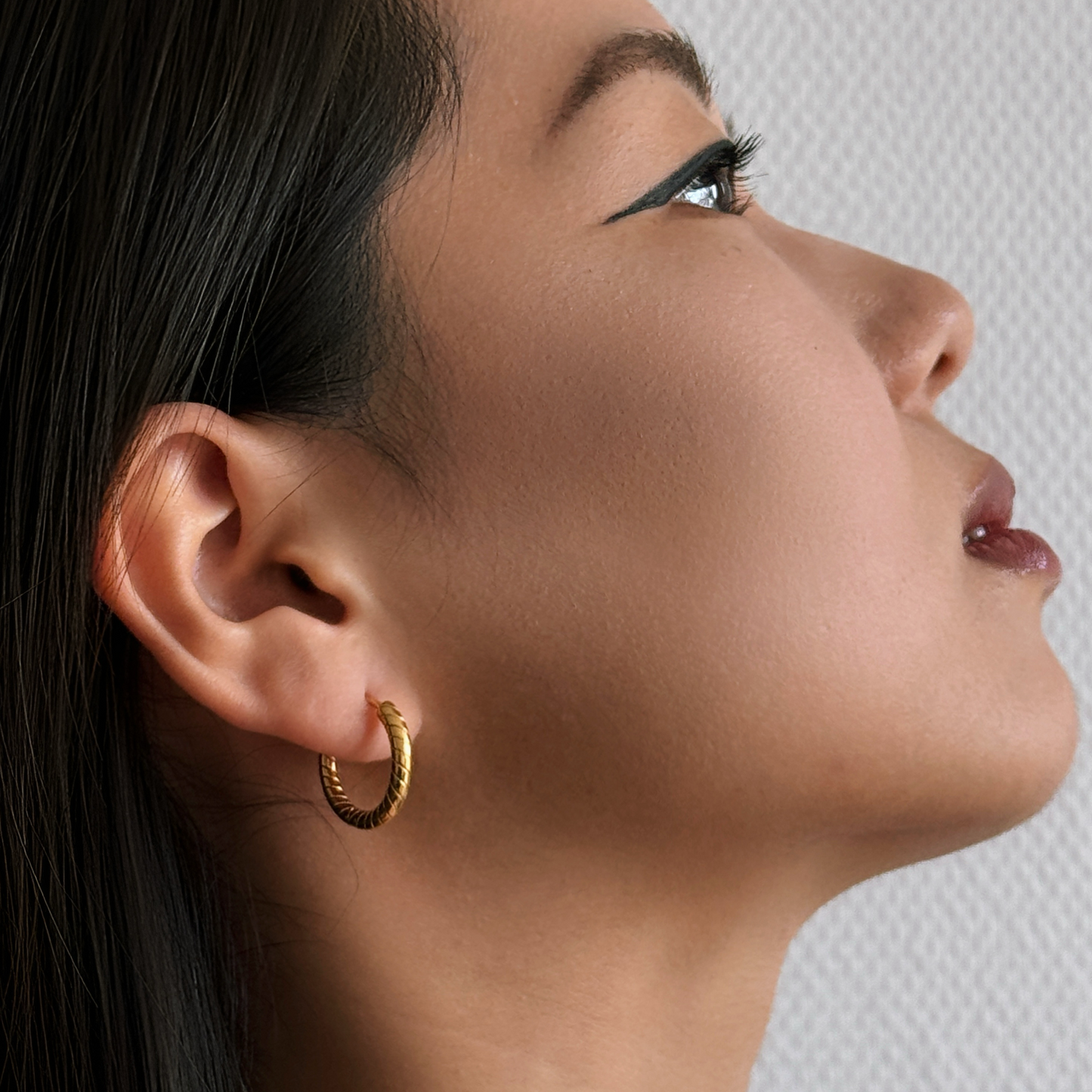 Textured Gold Hoops