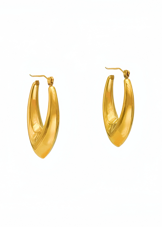 Golden Crescent Hoops