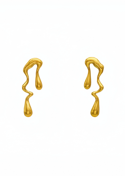 Liquid Gold Drip Earrings