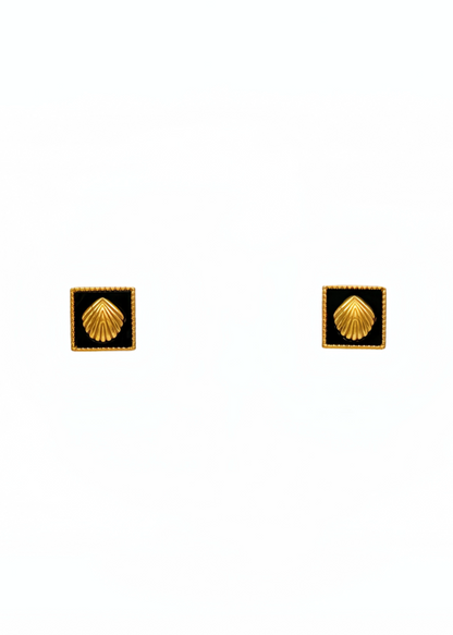 Shell Emblem Studs