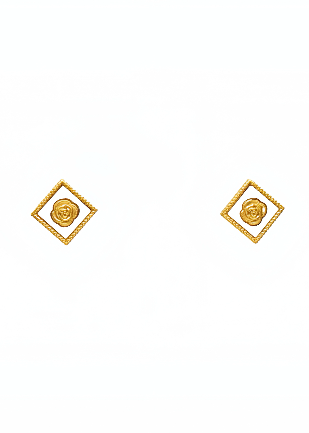 Vintage Rose Square Studs