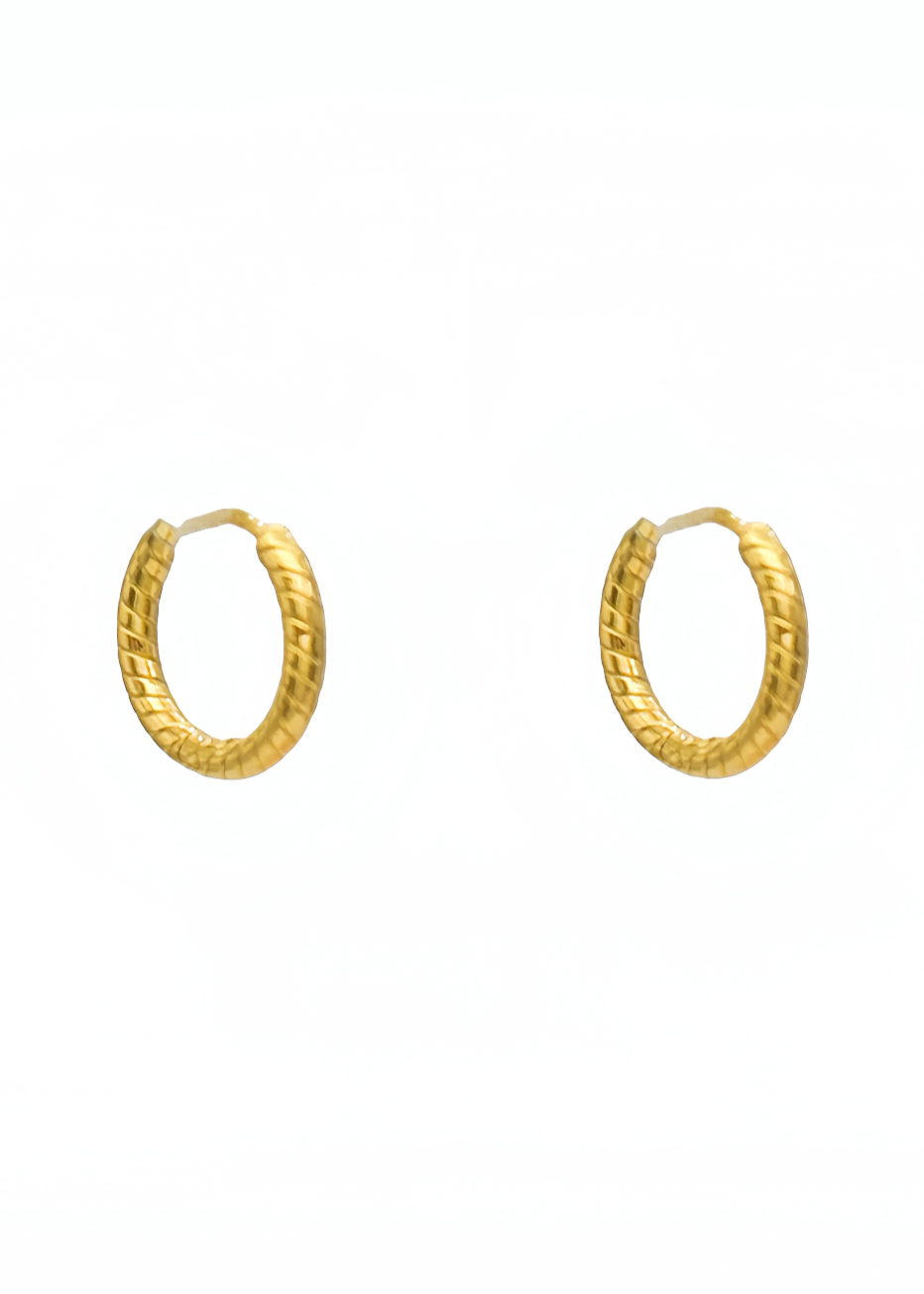 Textured Gold Hoops