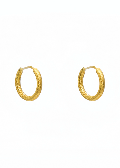 Textured Gold Hoops