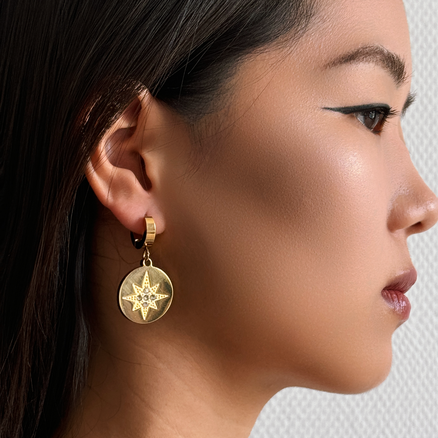 North Star Medallion Earrings