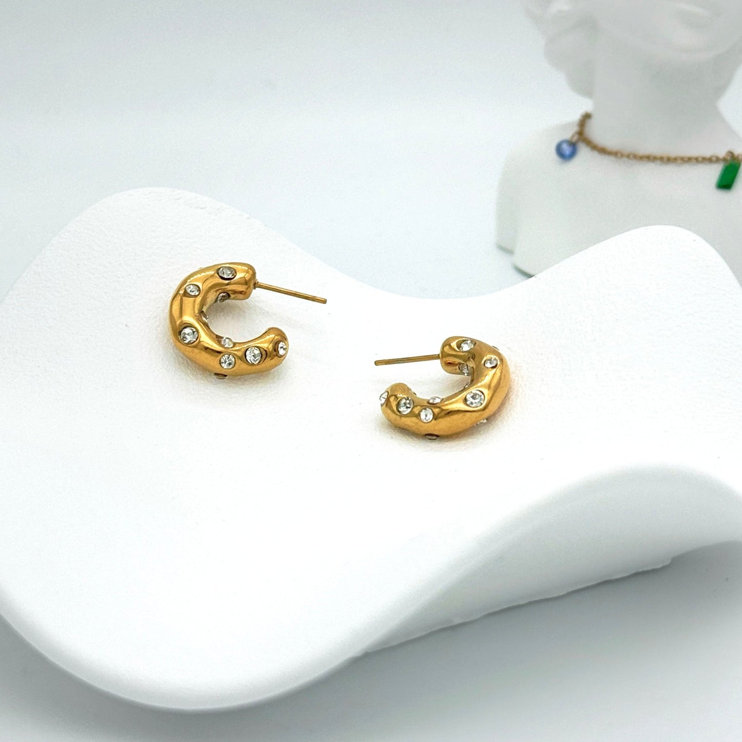 Diamond Dot Ear Cuffs