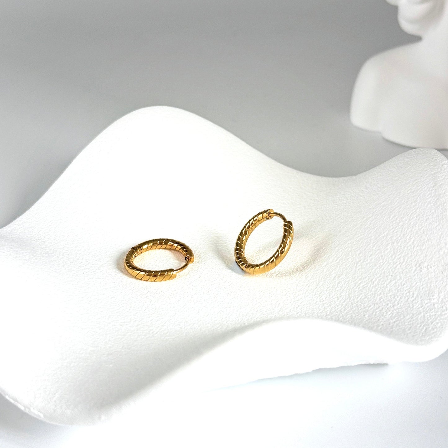 Textured Gold Hoops