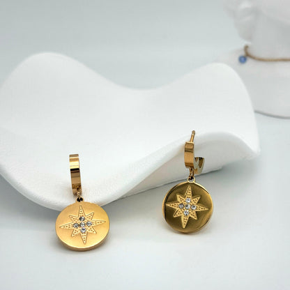 North Star Medallion Earrings